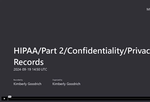 HIPAA Part 2 Confidentiality