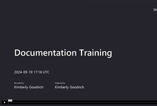 Documentation Training